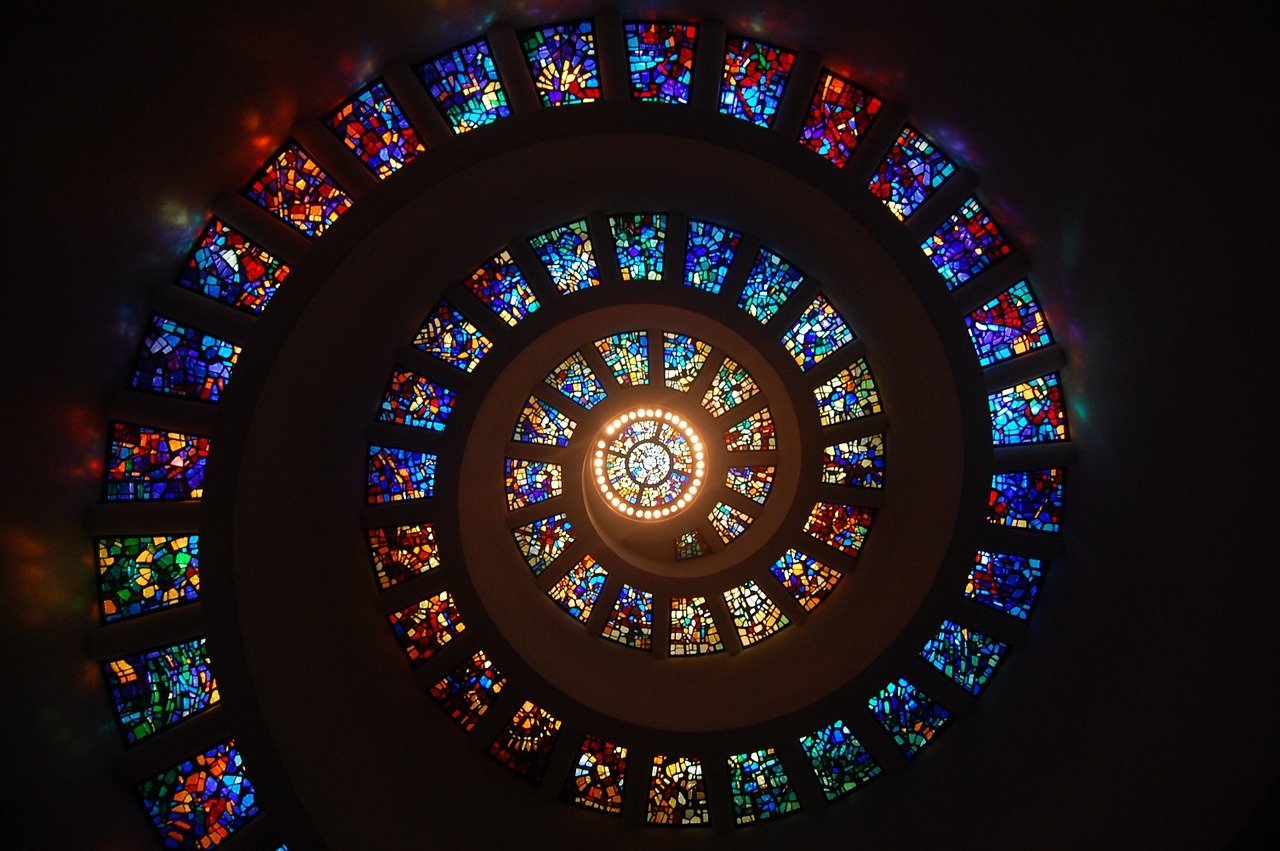 stained glass, spiral, circle-1181864.jpg